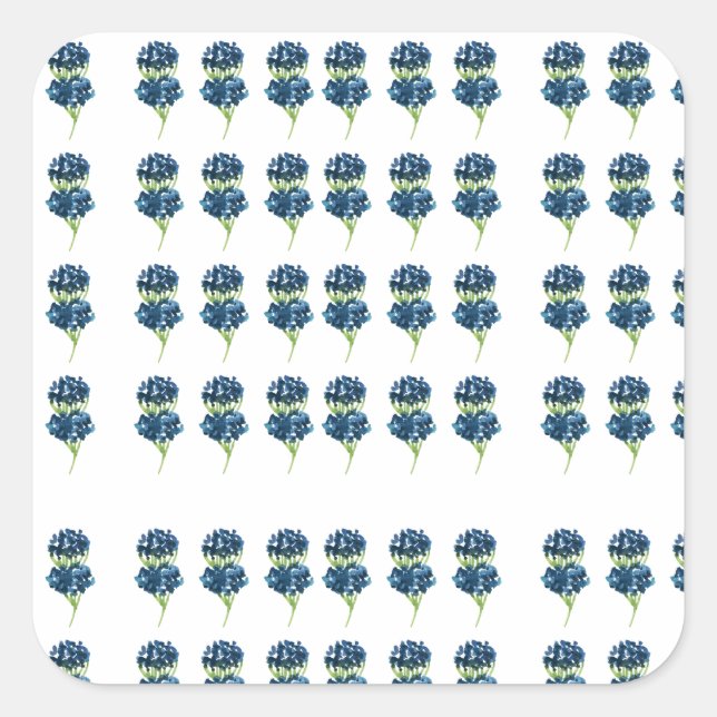 Sticker Carré Tshirt Fleurs Pressées, Fleurs sauvages Boho (Devant)