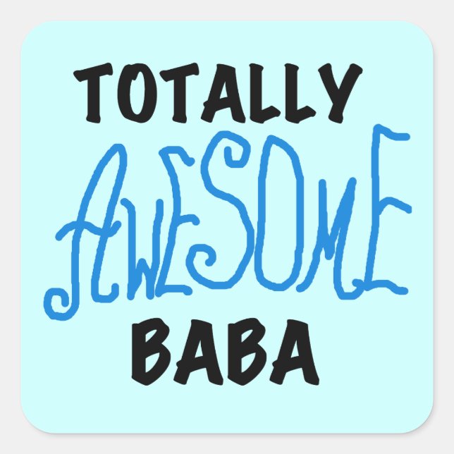 Sticker Carré Tshirts et cadeaux Baba absolument géniaux (Devant)