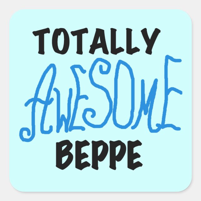 Sticker Carré Tshirts et cadeaux de Beppe totalement géniaux (Devant)