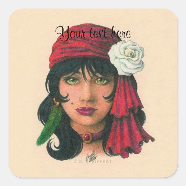 Sticker Carré Tsigane II (Devant)