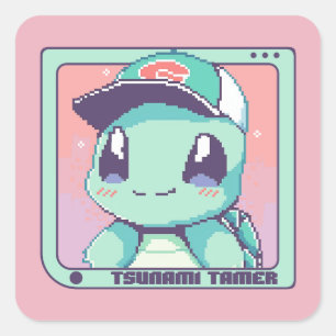 Sticker Carré Tsunami Tamer Cartoonish