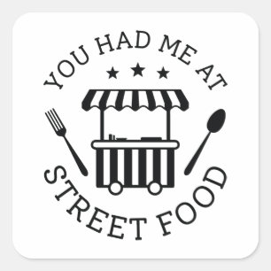 Sticker Carré Tu M'As Fait Manger Dans La Rue