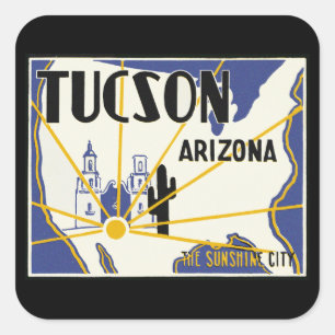 Sticker Carré Tucson Arizona