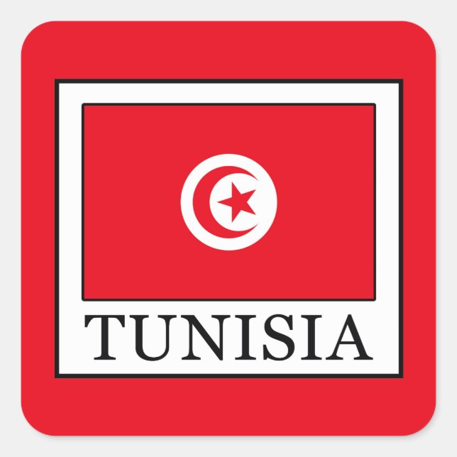 Sticker Carré Tunisie (Devant)