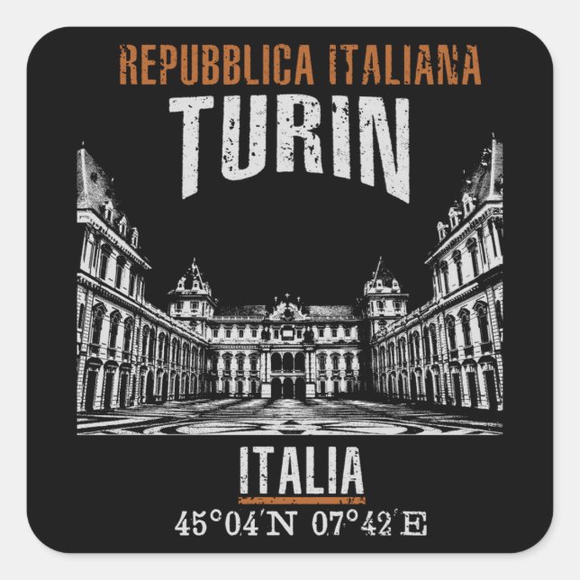 Sticker Carré Turin (Devant)
