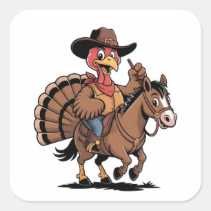 Sticker Carré Turquie chevaucher un hippocampe Turquie grâces