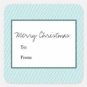 Sticker Carré Turquoise Diagonal Festive Stripes vacances