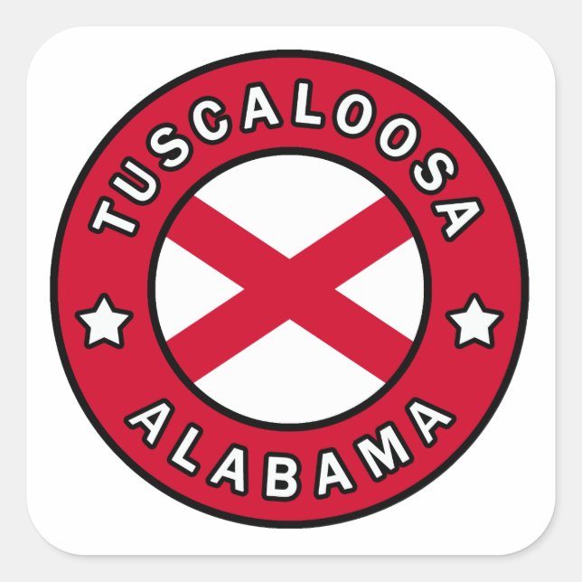 Sticker Carré Tuscaloosa Alabama (Devant)