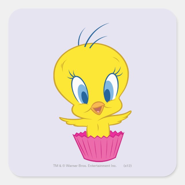 Sticker Carré TWEETY™ Cupcake (Devant)