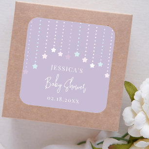 Sticker Carré Twinkle Twinkle Little Star Baby shower