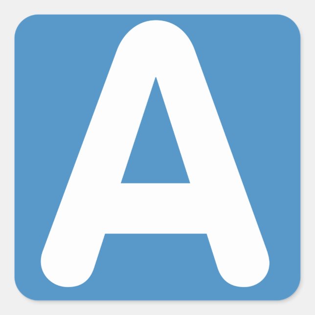 Sticker Carré Twitter Emoji - Letter A (Devant)