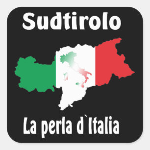 Sticker Carré Tyrol du Sud - Alto Adige - Italie - Italia