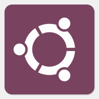 Sticker Carré Ubuntu Purple