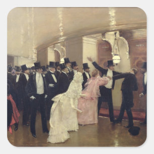 Sticker Carré Un argument dans les couloirs de l'opéra, 1889