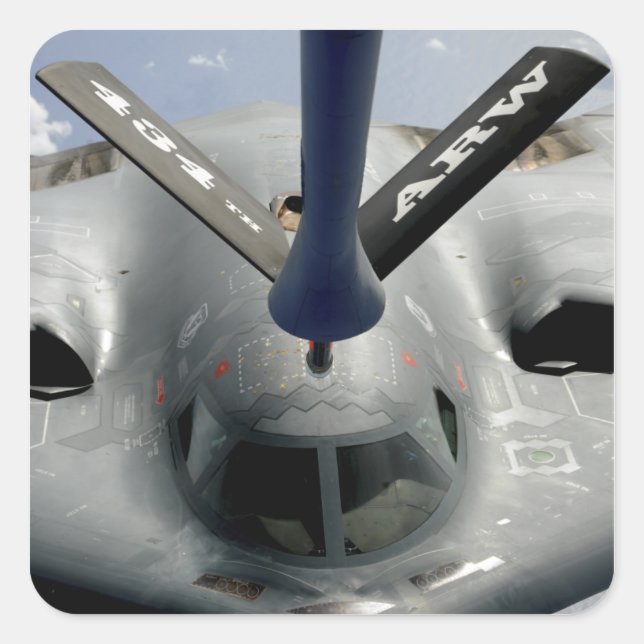 Sticker Carré Un avion B-2 Spirit en position (Devant)