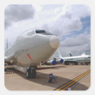 Sticker Carré Un avion de jonction à rivets de RC-135V/W