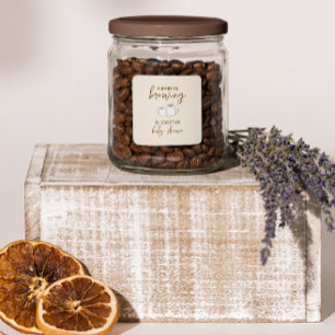 Sticker Carré Un bébé brasse du Baby shower