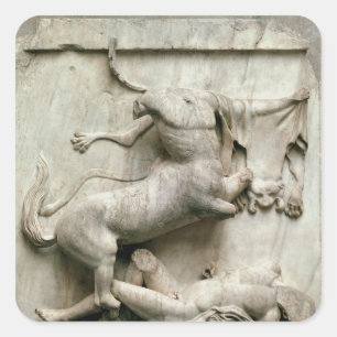 Sticker Carré Un centaure triomphant d'un Lapith