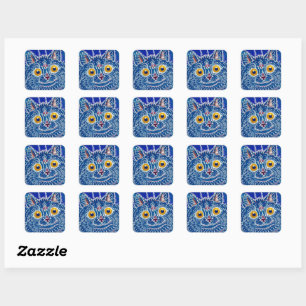Sticker Carré Un chat de style gothique par Louis Wain