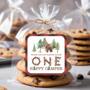 Sticker Carré Un chevalet Carré de Merci de Camper heureux