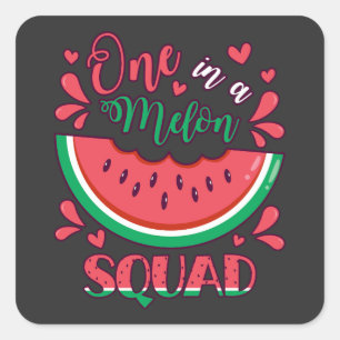 Sticker Carré Un dans un Melon Squad B Day Party