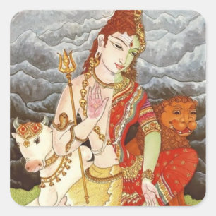 Sticker Carré un dieu indien