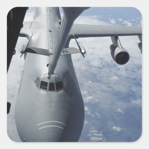 Sticker Carré Un Extender KC-10 se prépare à ravitailler un C-5 