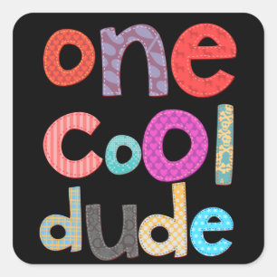 Sticker Carré Un homme Cool