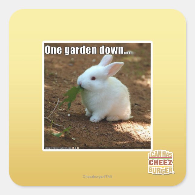 Sticker Carré Un jardin � (Devant)