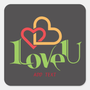 Sticker Carré Un jour d'amour et tous ceux qui aiment