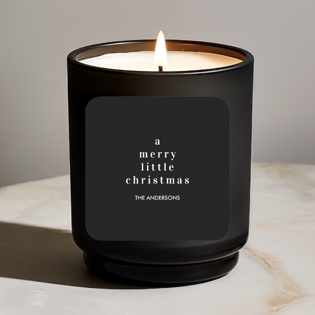 Sticker Carré "Un joyeux petit Noël noir et blanc (Créateur téléchargé)