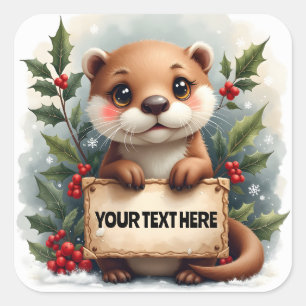 Sticker Carré Un Noël personnalisé et admirable