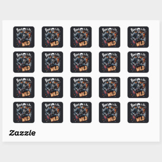Sticker Carré Un os pour être squelette sauvage