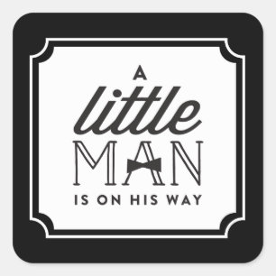 Sticker Carré Un Petit Homme Est En Route Collette Garçon Baby S