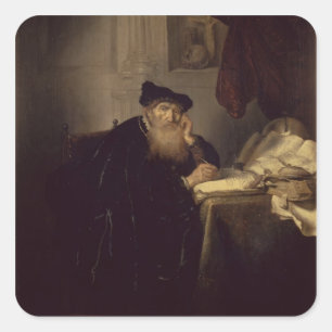 Sticker Carré Un philosophe, 1635 (huile sur le panneau)
