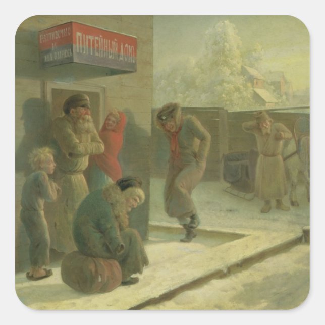 Sticker Carré Un Pub (Devant)