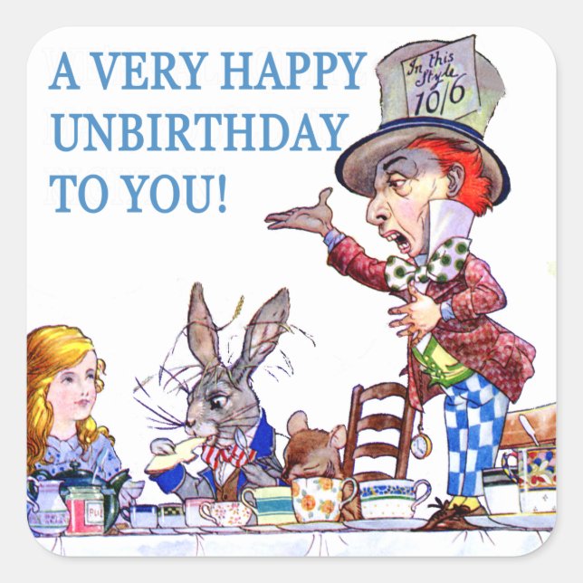 Sticker Carré Un Très Heureux anniversaire pour vous! (Devant)