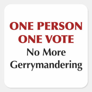 Sticker Carré Un vote de la personne une, pas plus de charcutage