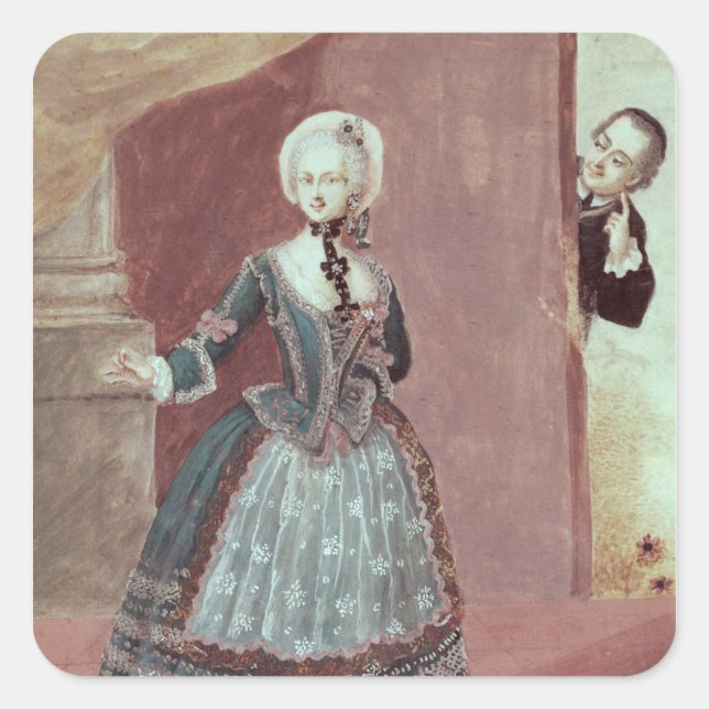 Sticker Carré Une actrice au rôle de Rosine (Devant)
