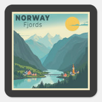 Une affiche de voyage classique nostalgique - Norv