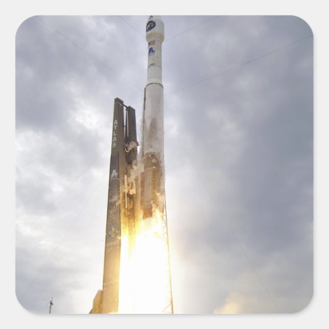 Sticker Carré Une alliance de lancement unie Atlas V (Devant)