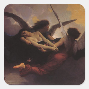 Sticker Carré Une âme emmenée au ciel par Bouguereau