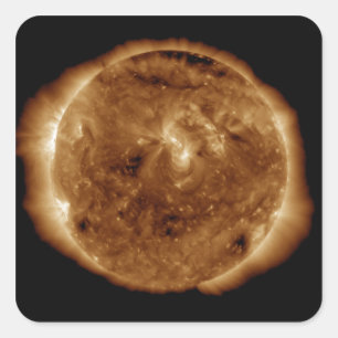 Sticker Carré Une crevasse foncée dans l'atmosphère du soleil