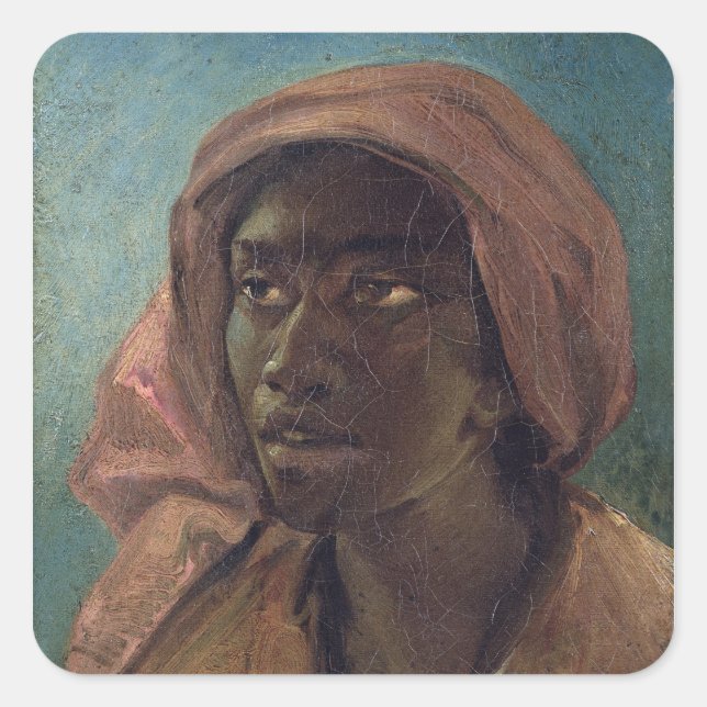 Sticker Carré Une jeune femme nègre (Devant)