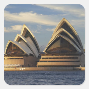 Sticker Carré Une lumière sur l'opéra de Sydney, Sydney, New