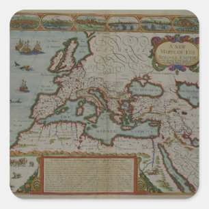 Sticker Carré Une nouvelle carte de l'empire romain