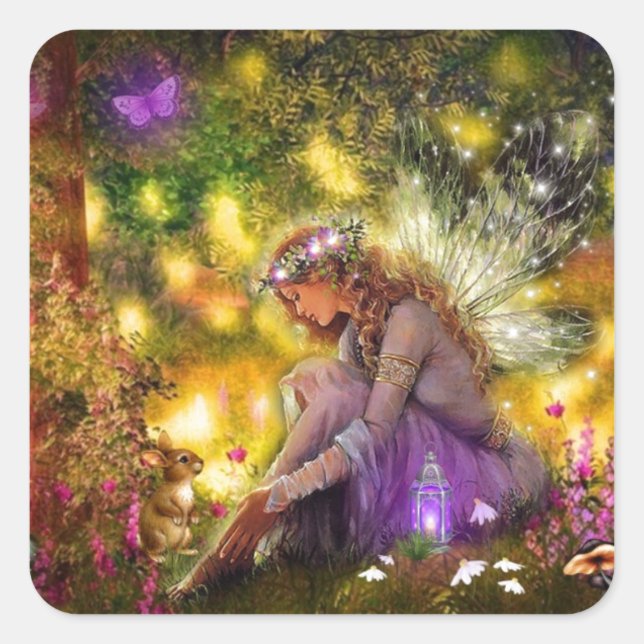 Sticker Carré Une nouvelle fée d'Imaginaire d'amitié (Devant)