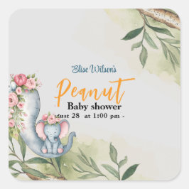 Sticker Carré Une petite cacahuète est en route