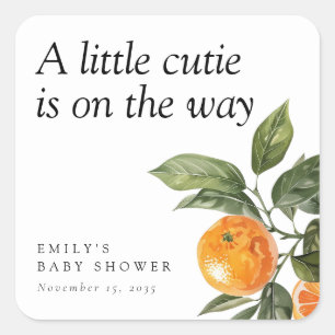 Sticker Carré Une Petite Cutie Se Trouve Sur Le Chemin Du Baby s