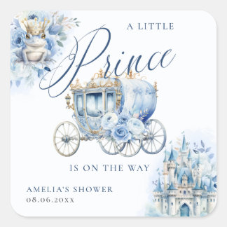 Sticker Carré Une petite douche bleu Prince Royal